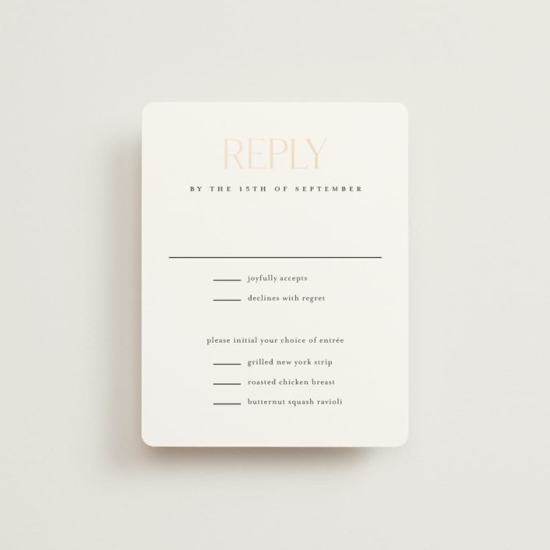 "Idyllic" - RSVP Cards in Sugar by Jessica Williams - Front