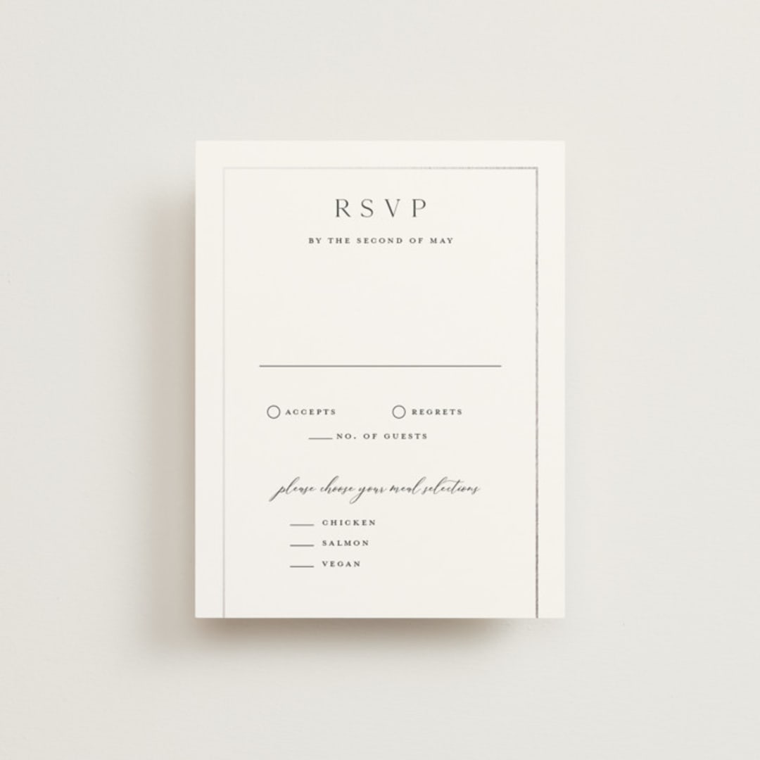 "Elegant Station" - RSVP Cards in Noir by Stacey Meacham - Front