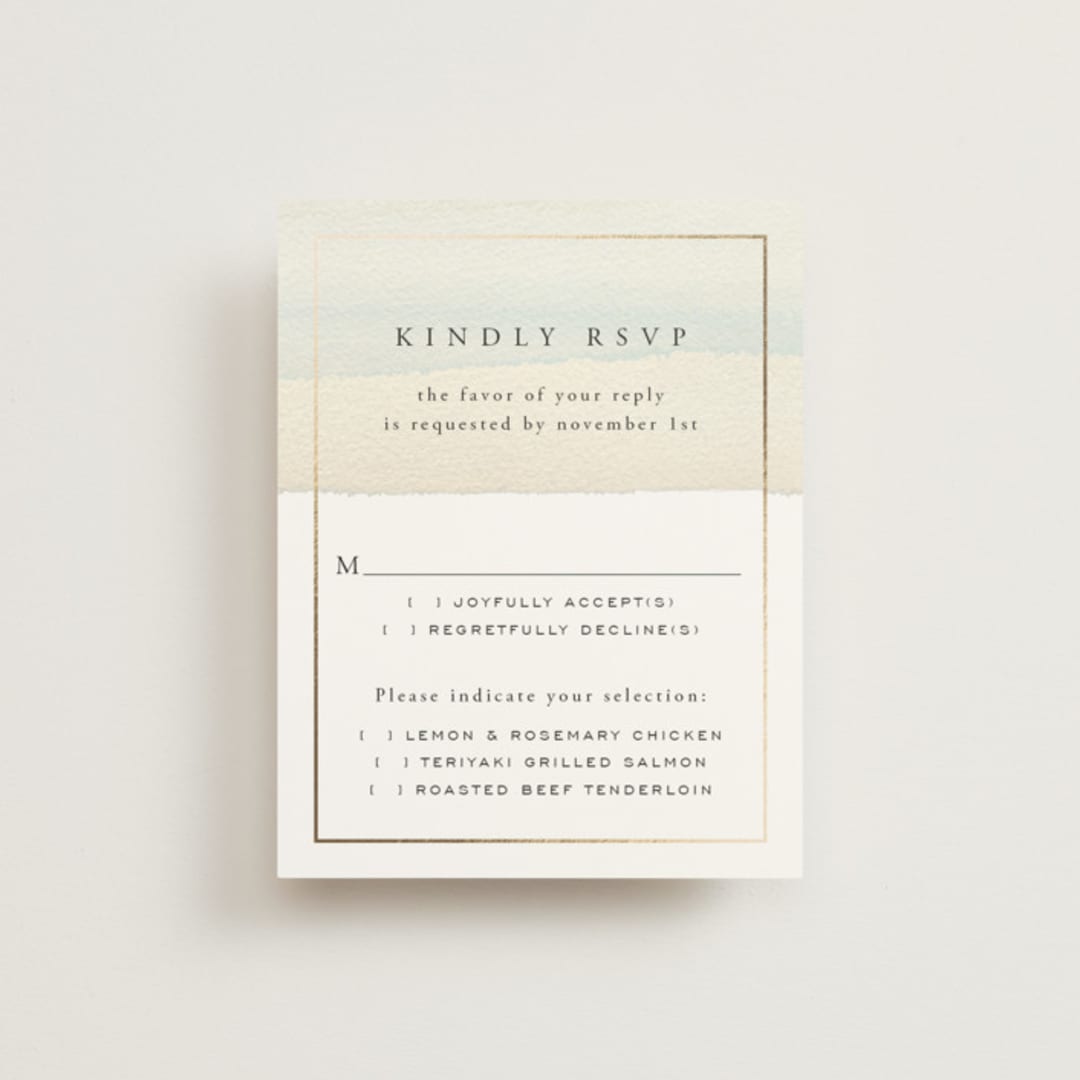 "Contemplate" - RSVP Cards in Sand by Janean Hinger - Front