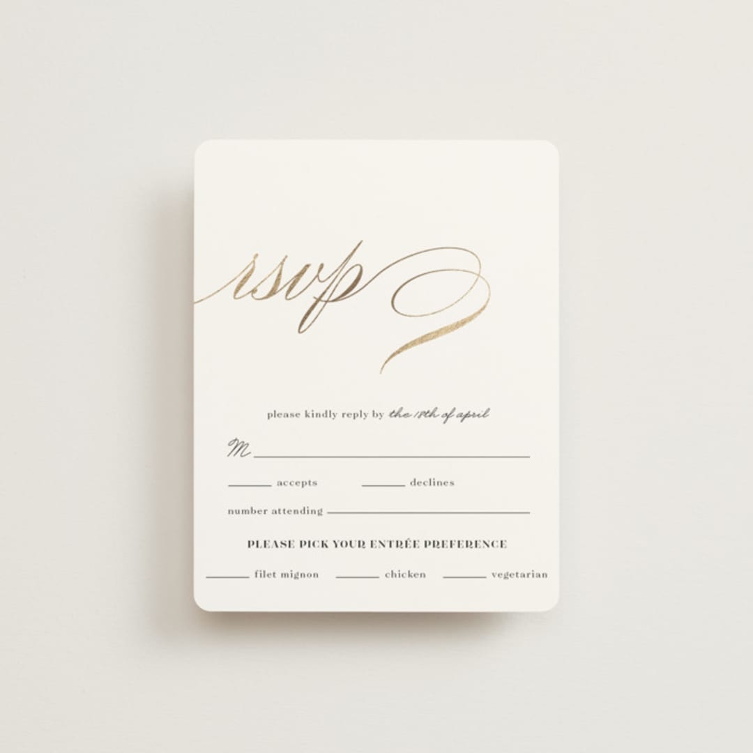 "Love" - RSVP Cards in Cloud by Shannon Chen of Four Wet Feet Studio - Front