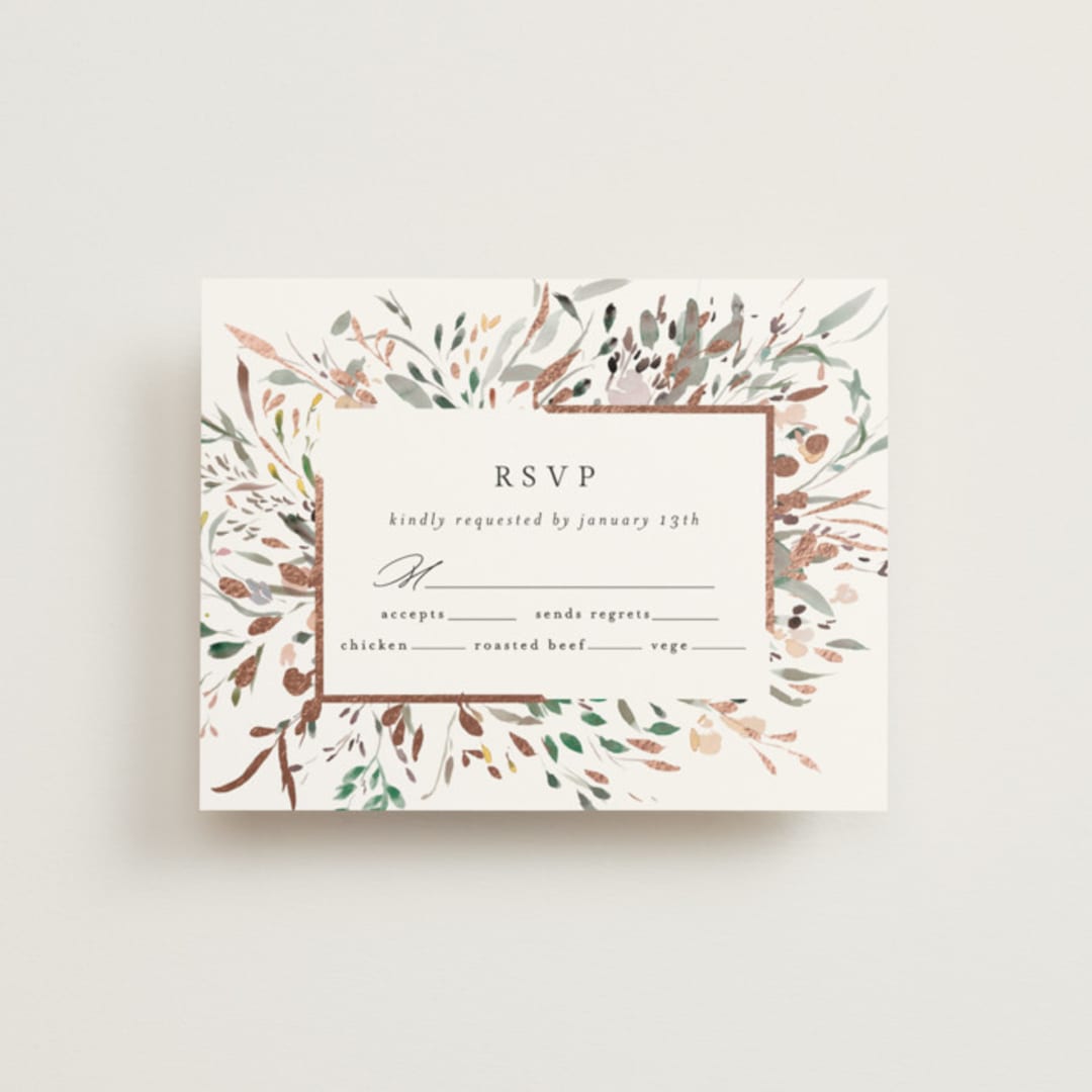 "Undone" - RSVP Cards in Garden by Itsy Belle Studio - Front