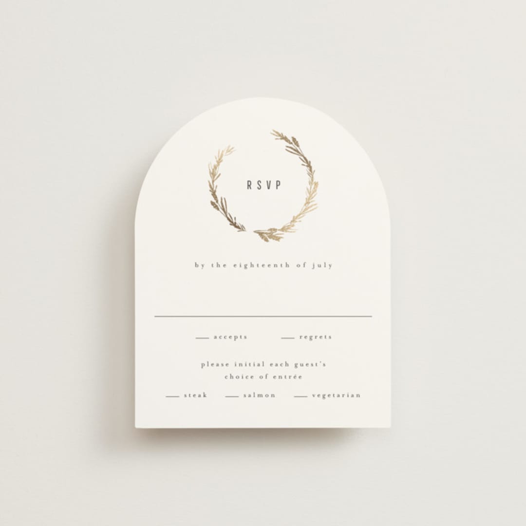 "Panache" - RSVP Cards in Onyx by Kristie Kern - Front