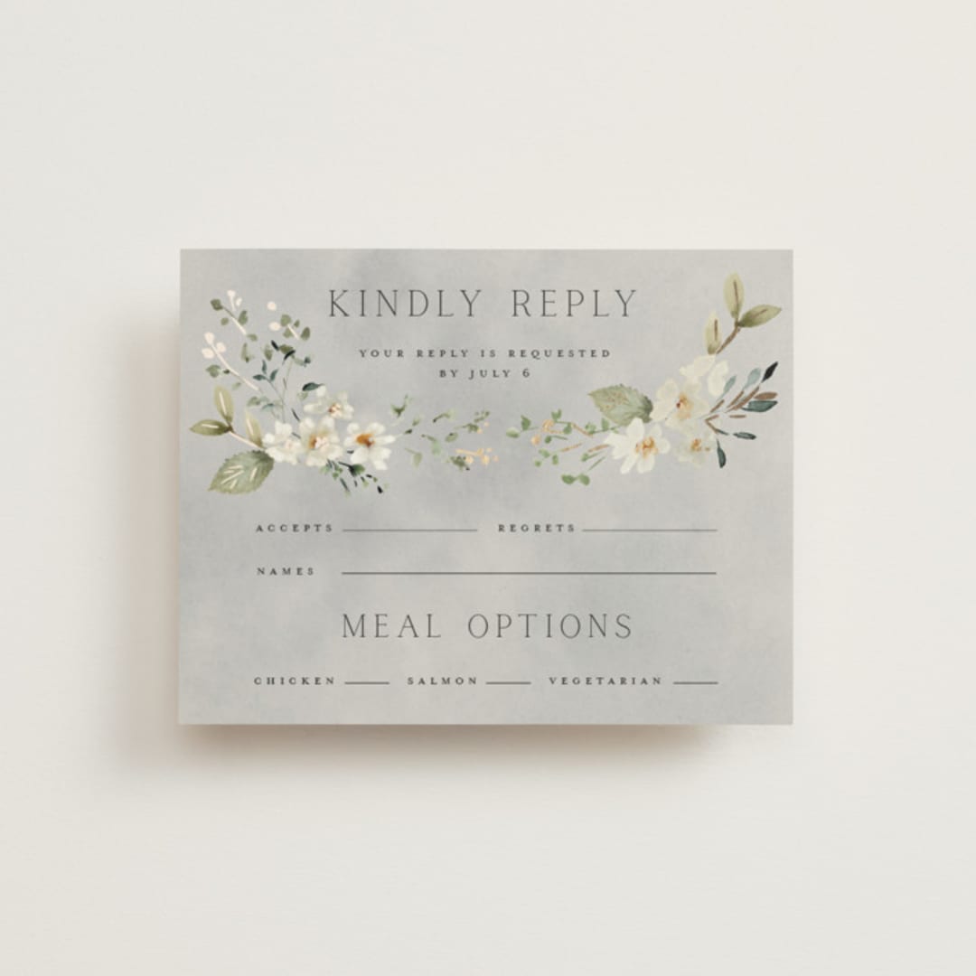 "Love Song" - RSVP Cards in Meadow by Petra Kern - Front