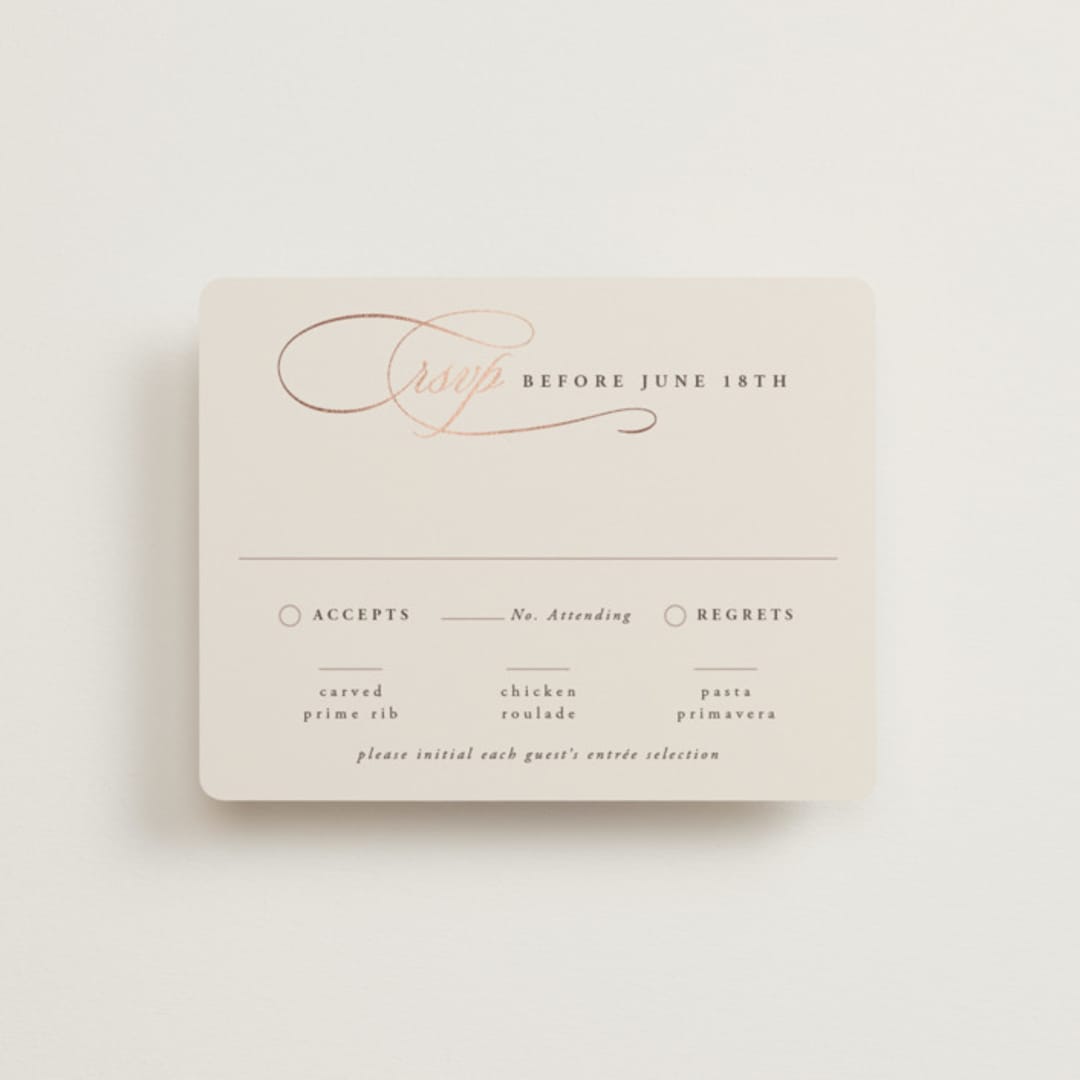 "And Centered" - RSVP Cards in Cream by Hooray Creative - Front