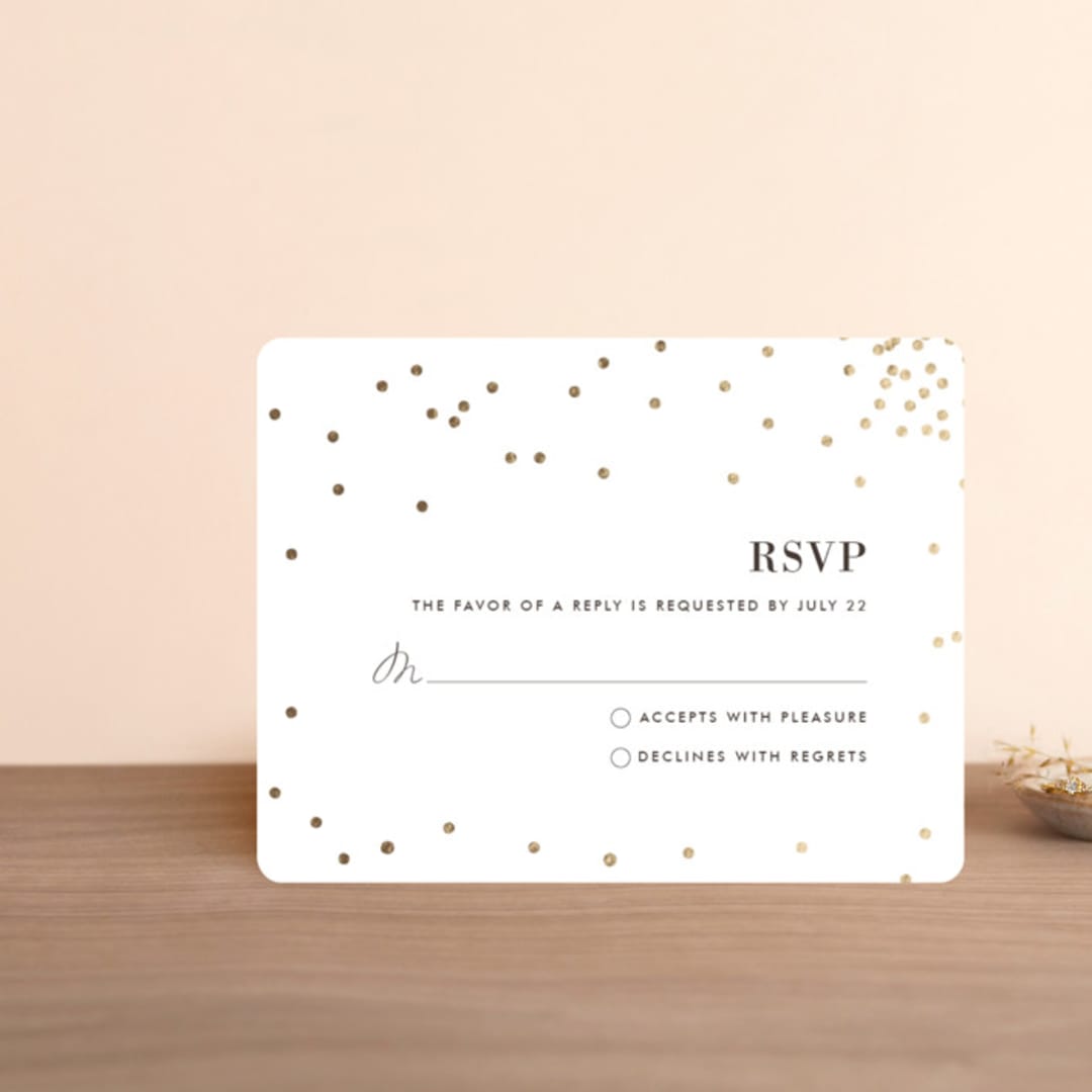 "Thrilling" - RSVP Cards in Snow by Design Lotus - Front