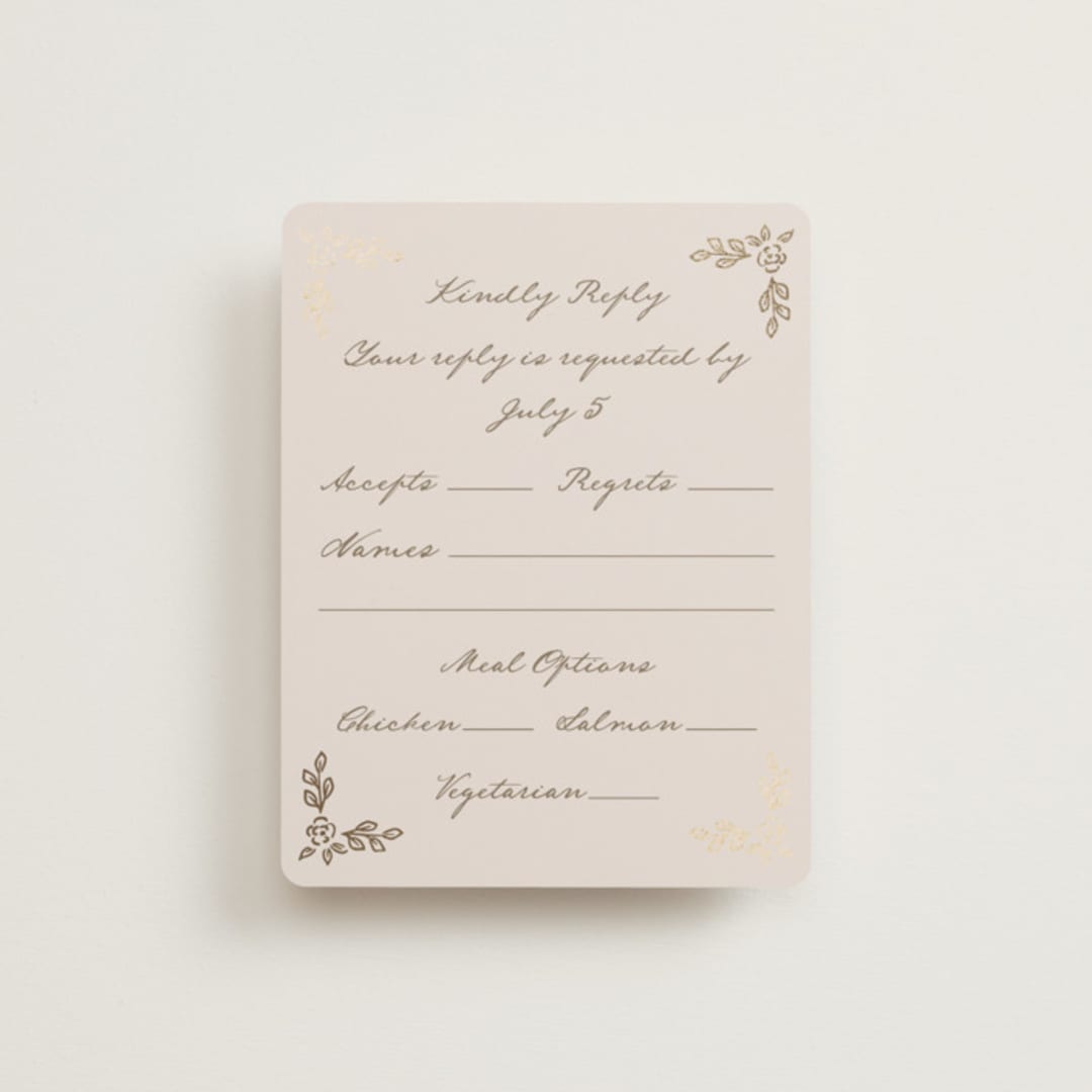 "Manuet" - RSVP Cards in Vanilla by Petra Kern - Front