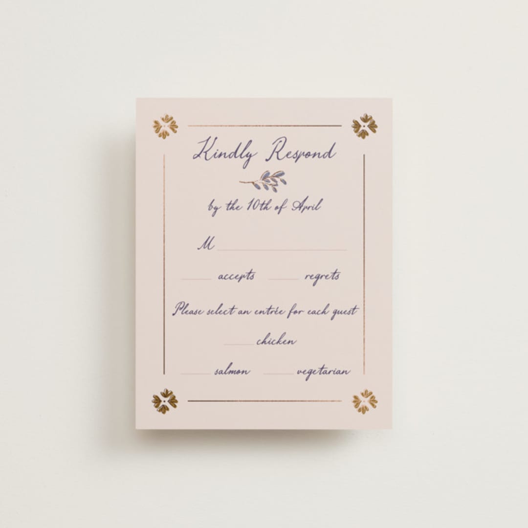"Together in Bloom" - RSVP Cards in Wisteria by Monika Konieczna - Front