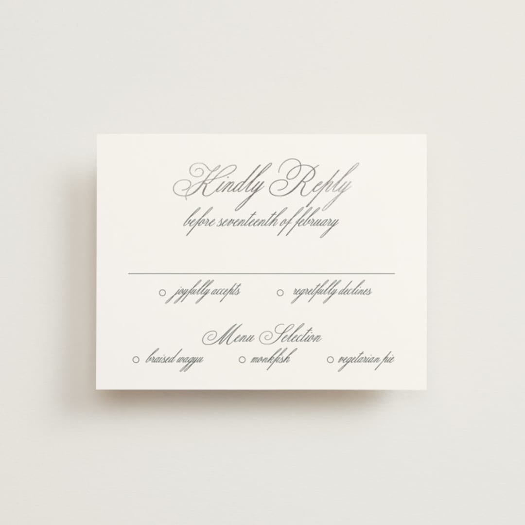 "toulomotiri" - RSVP Cards in Sugar by chocomocacino - Front