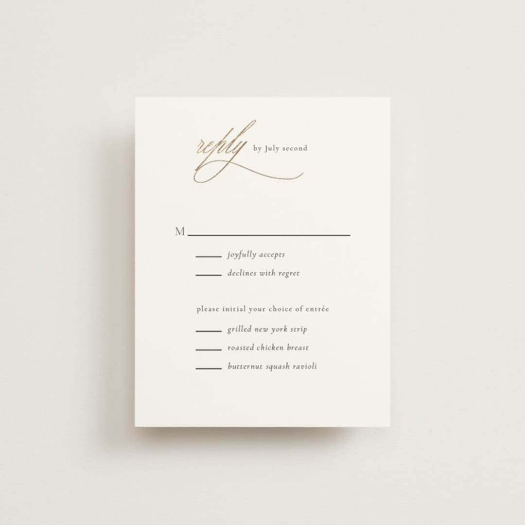"Fineline" - RSVP Cards in Spun Sugar by Jessica Williams - Front