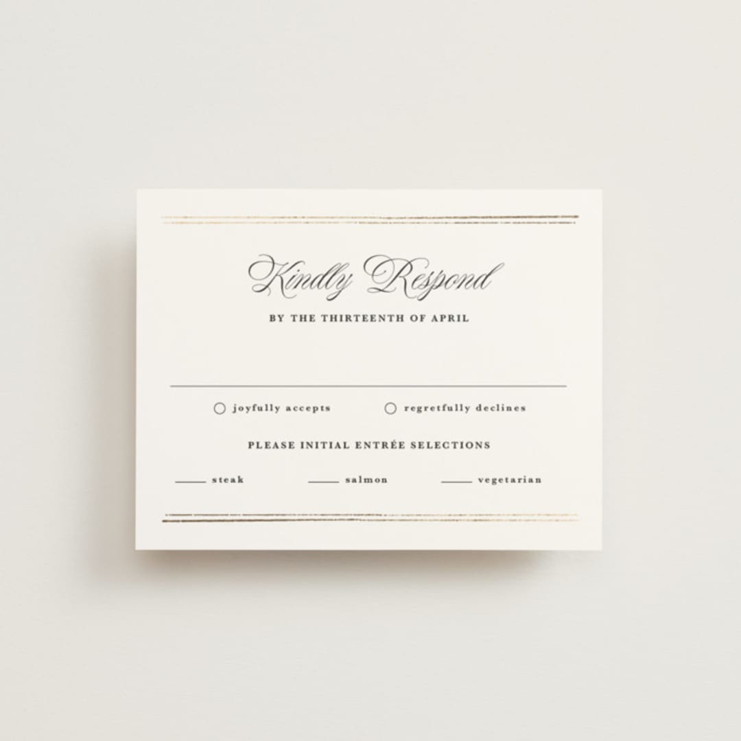 "Lake Como" - RSVP Cards in Diamond by Kate Ahn - Front