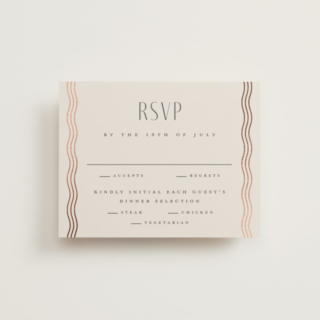 "Newberry" - RSVP Cards in Bisque by Kristie Kern - Front