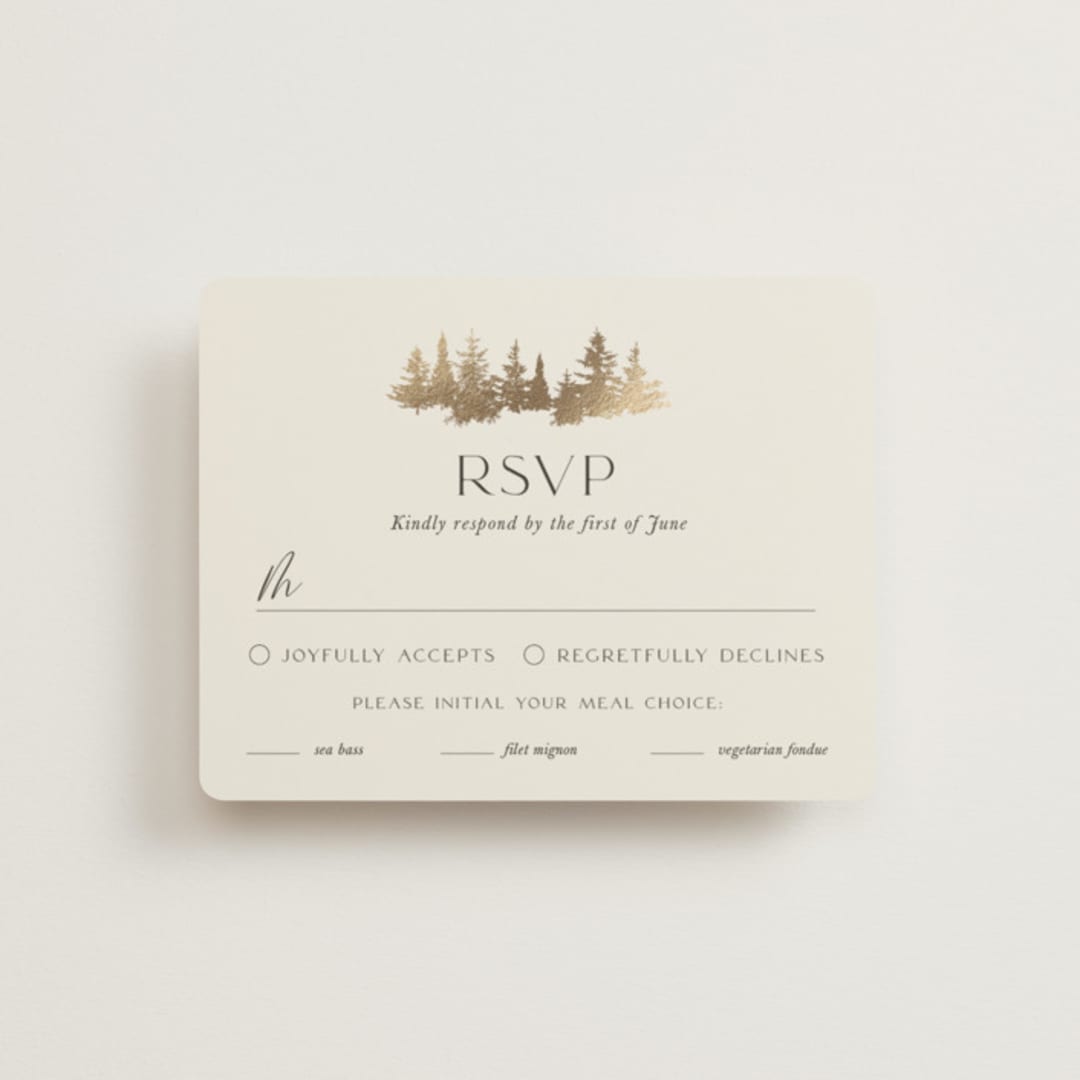 "Vista" - RSVP Cards in Fallen Snow by Robin Ott - Front