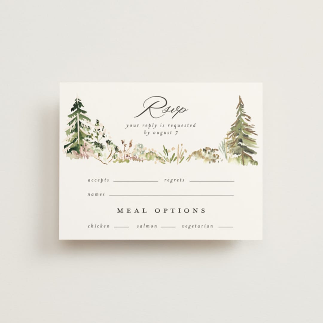 "Great Outdoors" - RSVP Cards in Forest by Petra Kern - Front