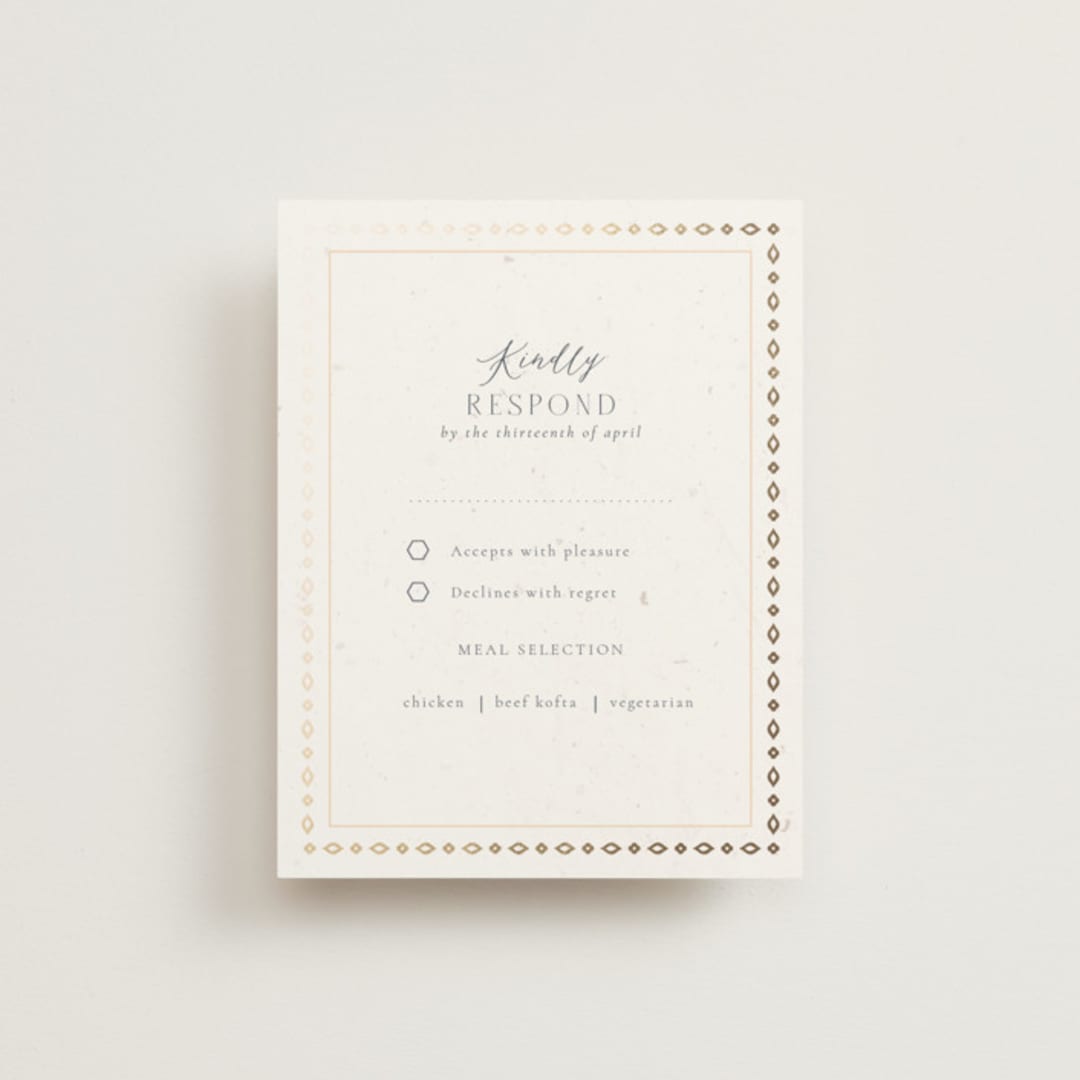 "Islamic Arch" - RSVP Cards in Scarlet by Sabrin Deirani - Front