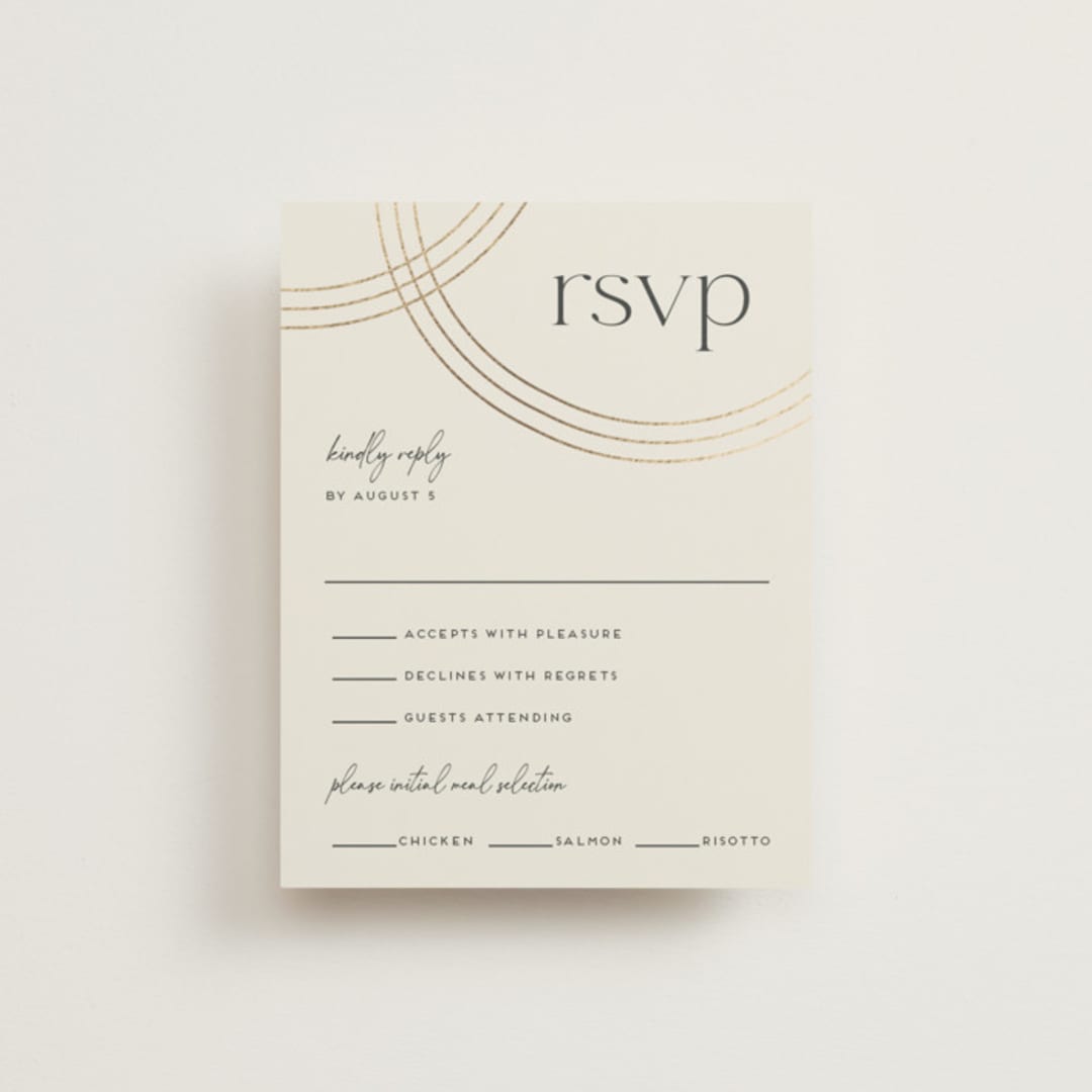 "Curves" - RSVP Cards in Chiffon by Amy Payne - Front