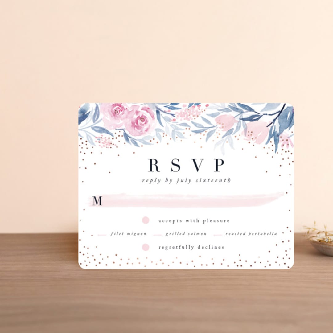 Monogrammed watercolor floral