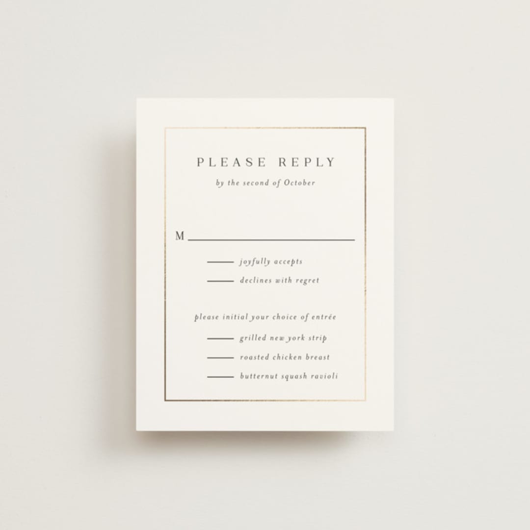 "Bianca" - RSVP Cards in Sugar by Jessica Williams - Front