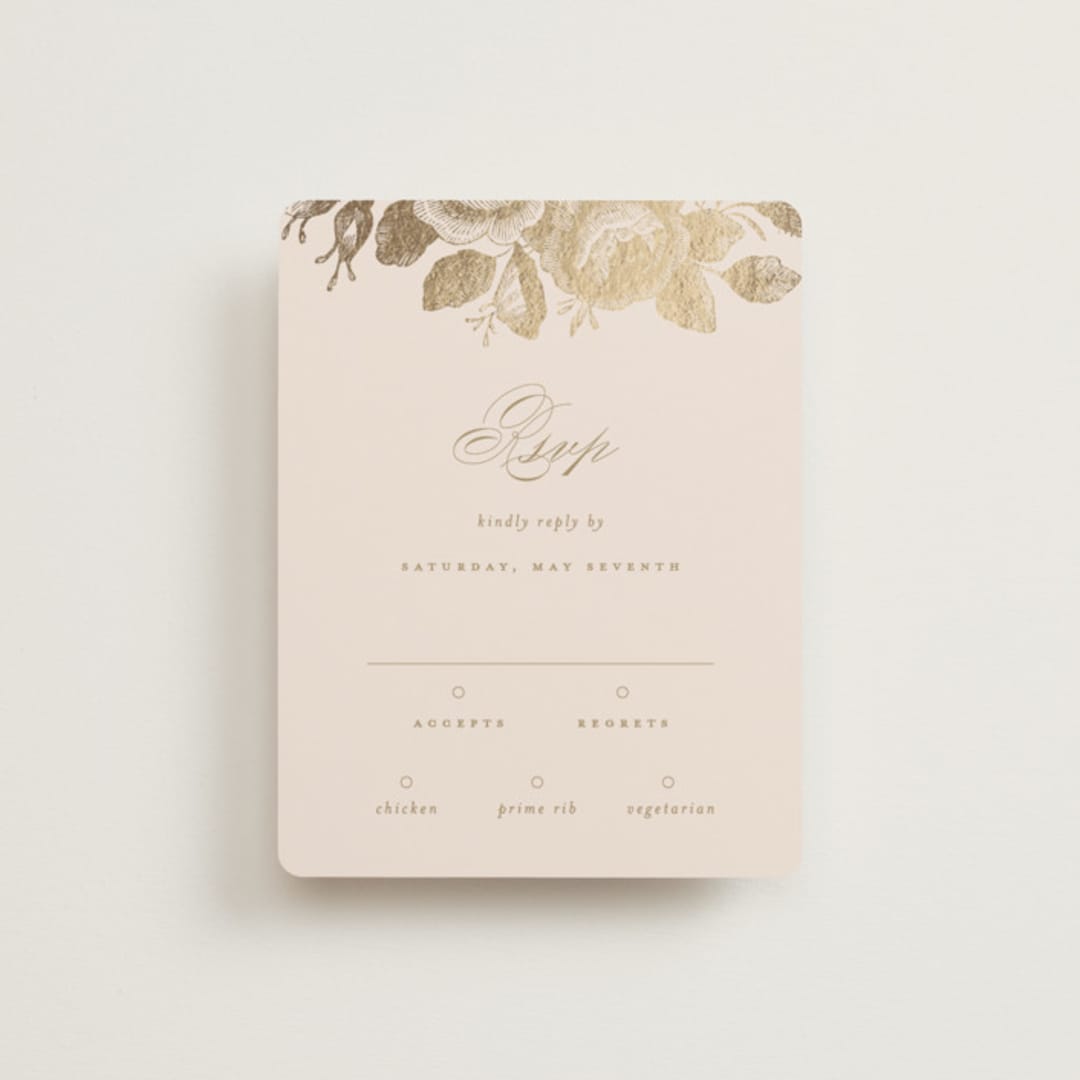 "Idyllic" - RSVP Cards in Petal by Design Lotus - Front