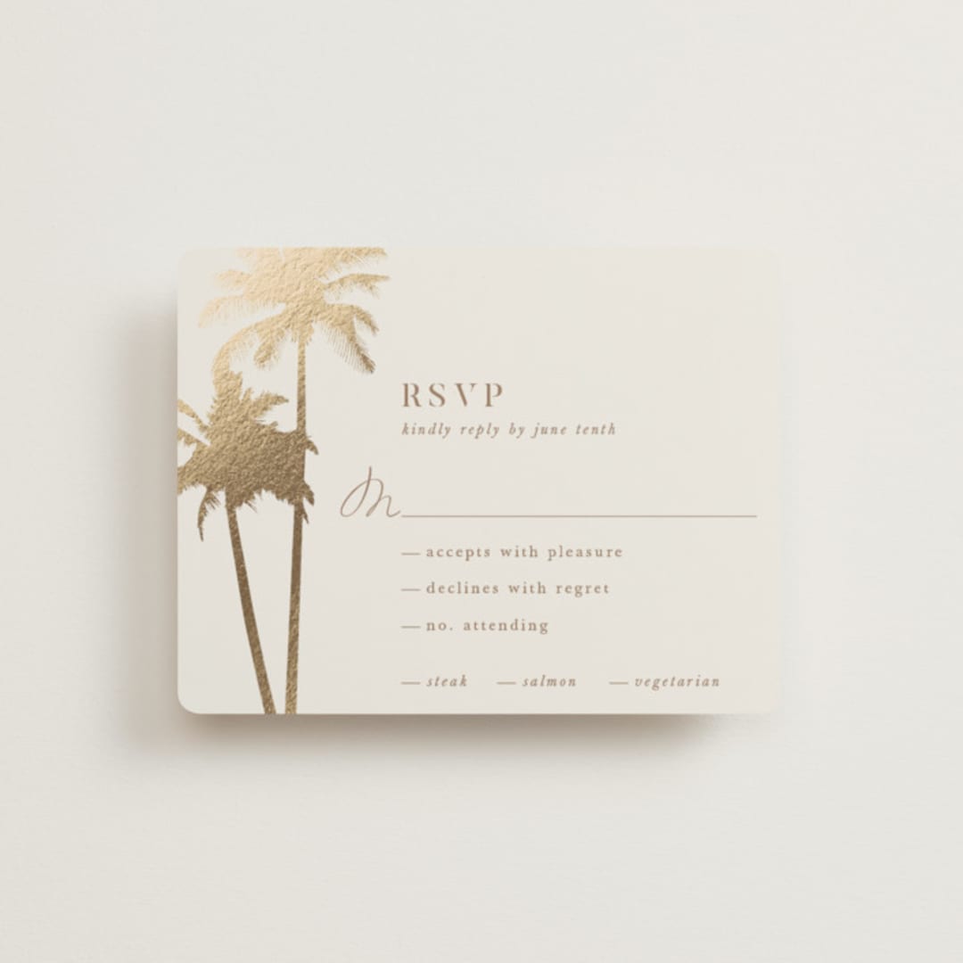 "Sunset by the Sea" - RSVP Cards in Tan by lulu and isabelle - Front