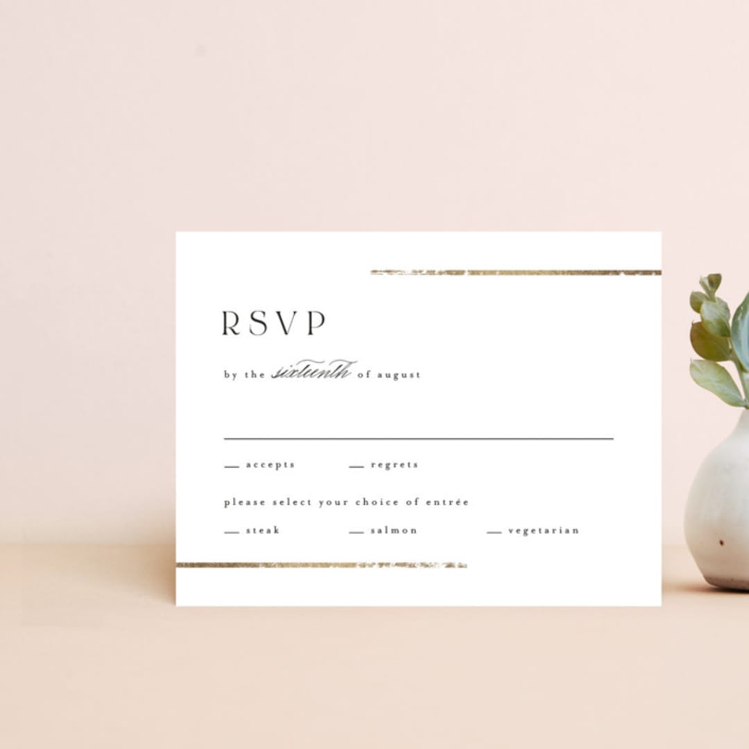 "Henley" - RSVP Cards in Quartz by Kristie Kern - Front