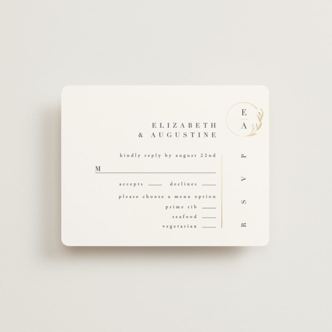 "For Eternity" - RSVP Cards in Midnight by Ana de Sousa - Front