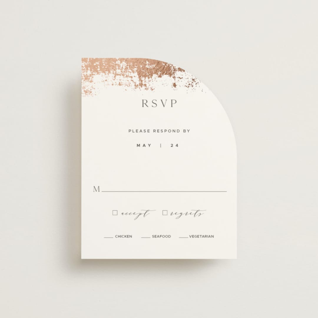 "Woodland Hills" - RSVP Cards in Copper by Eric Clegg - Front
