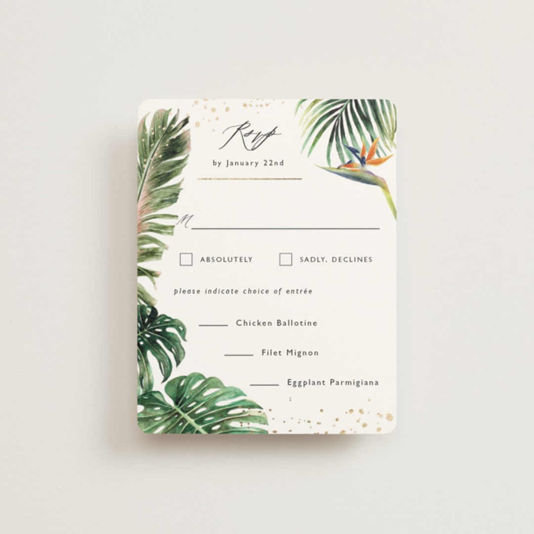 "Our Paradise" - RSVP Cards in Tropical by Elly - Front