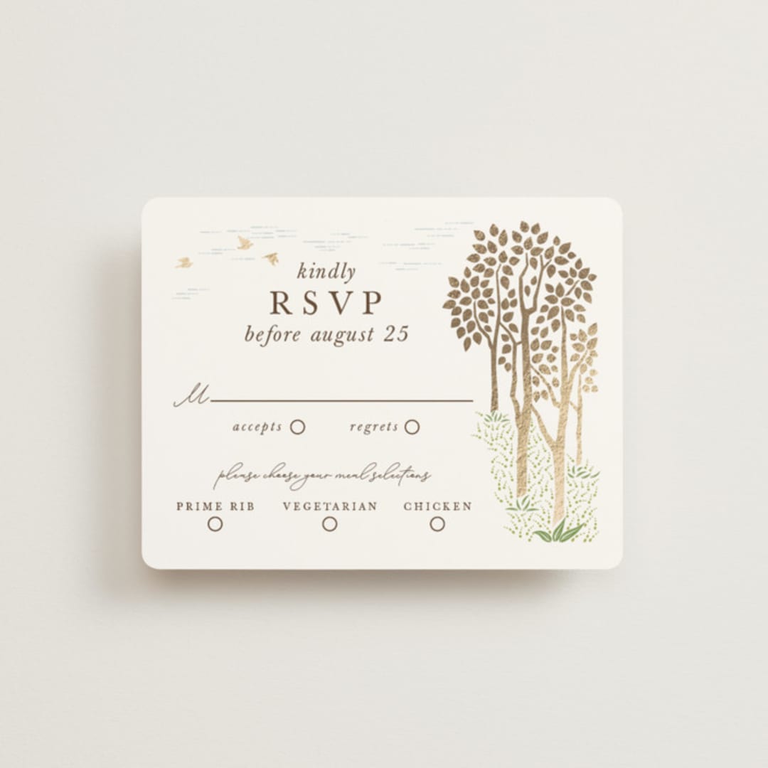 "In the country" - RSVP Cards in Forest by Paper Sun Studio - Front