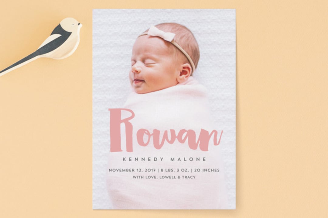 "Sweet Name" - Birth Announcements in Petal by SunnyJuly - Front
