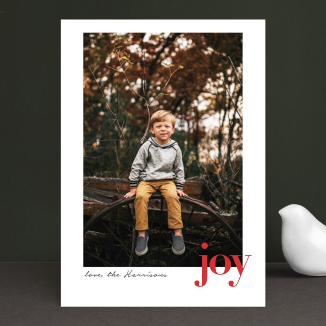 "Spot of Joy" - Retired Holiday Cards in Poppy by Christie Kelly - Front