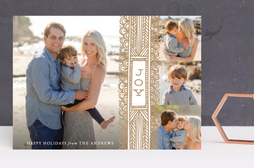 "Band" - Retired Holiday Cards in Golden by Stacey Hill - Front