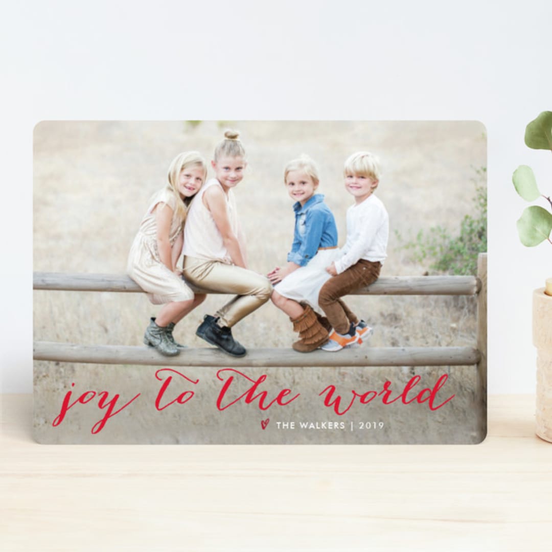"simple joy" - Retired Holiday Cards in Cherry by Erin Hodges - Front