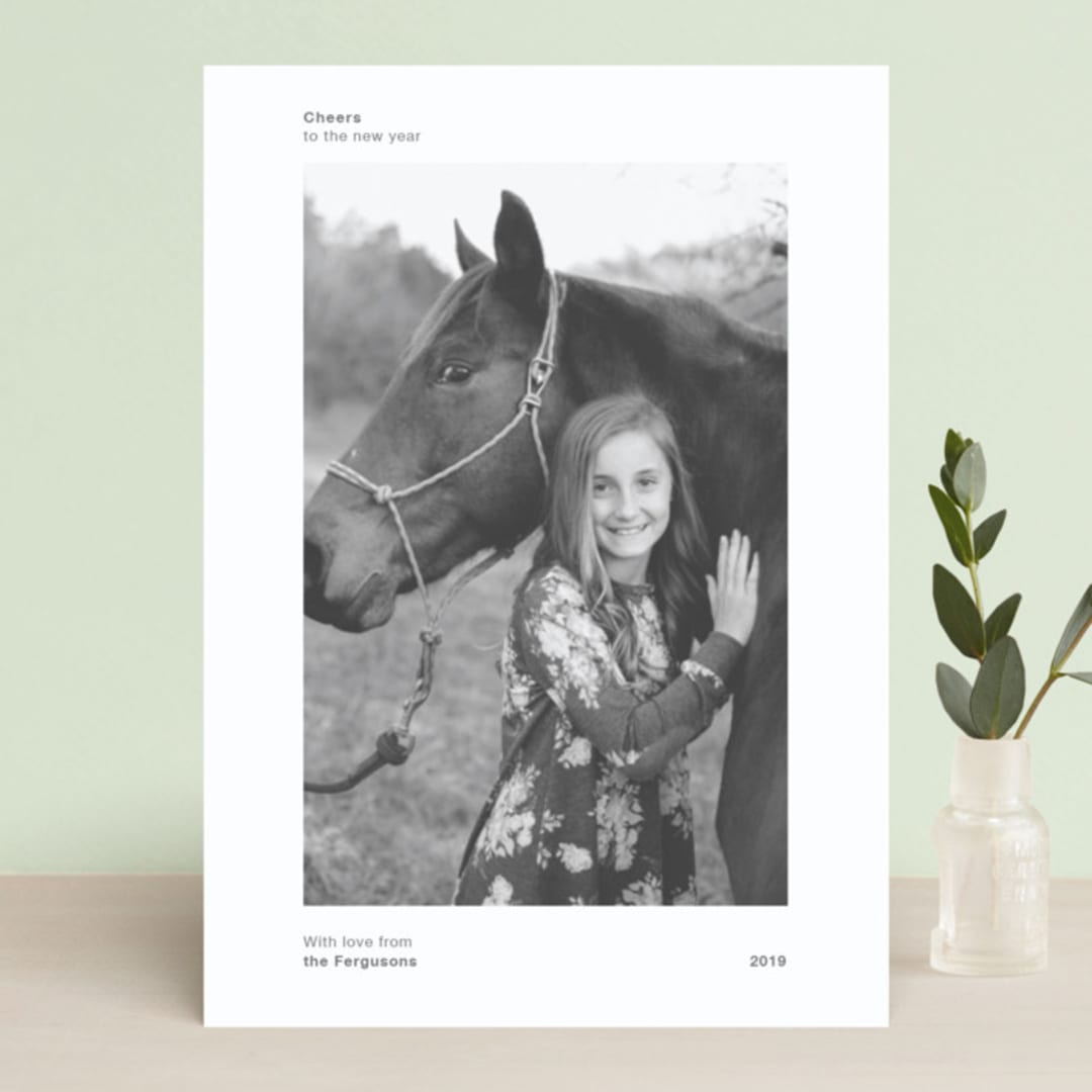 "Zine" - Retired Holiday Cards in Coal by Jack Knoebber - Front
