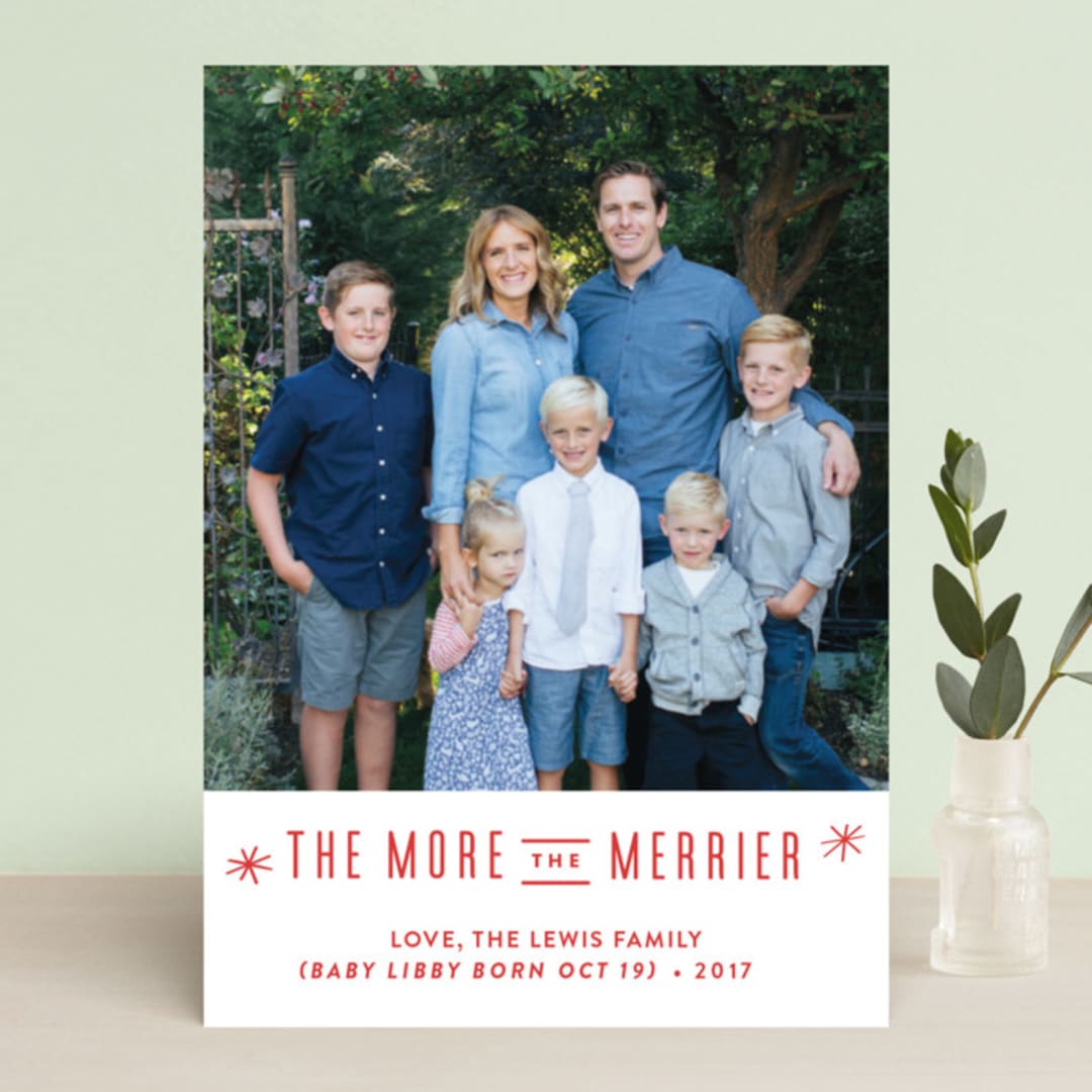 "The More, the Merrier" - Retired Holiday Cards in Snowflake by Carolyn MacLaren - Front