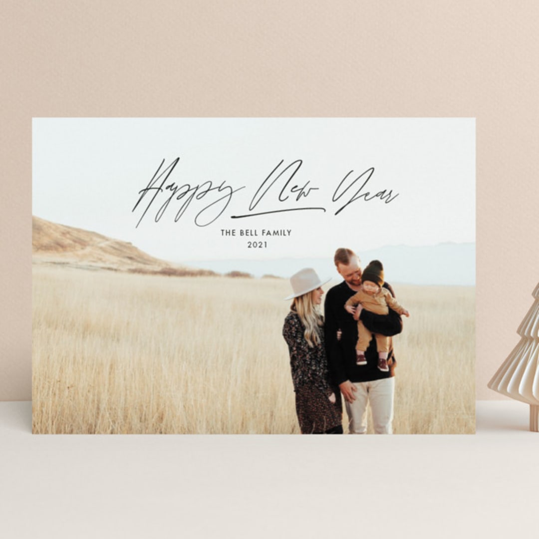 "Marin" - Retired Holiday Cards in Coal by Annie Clark - Front