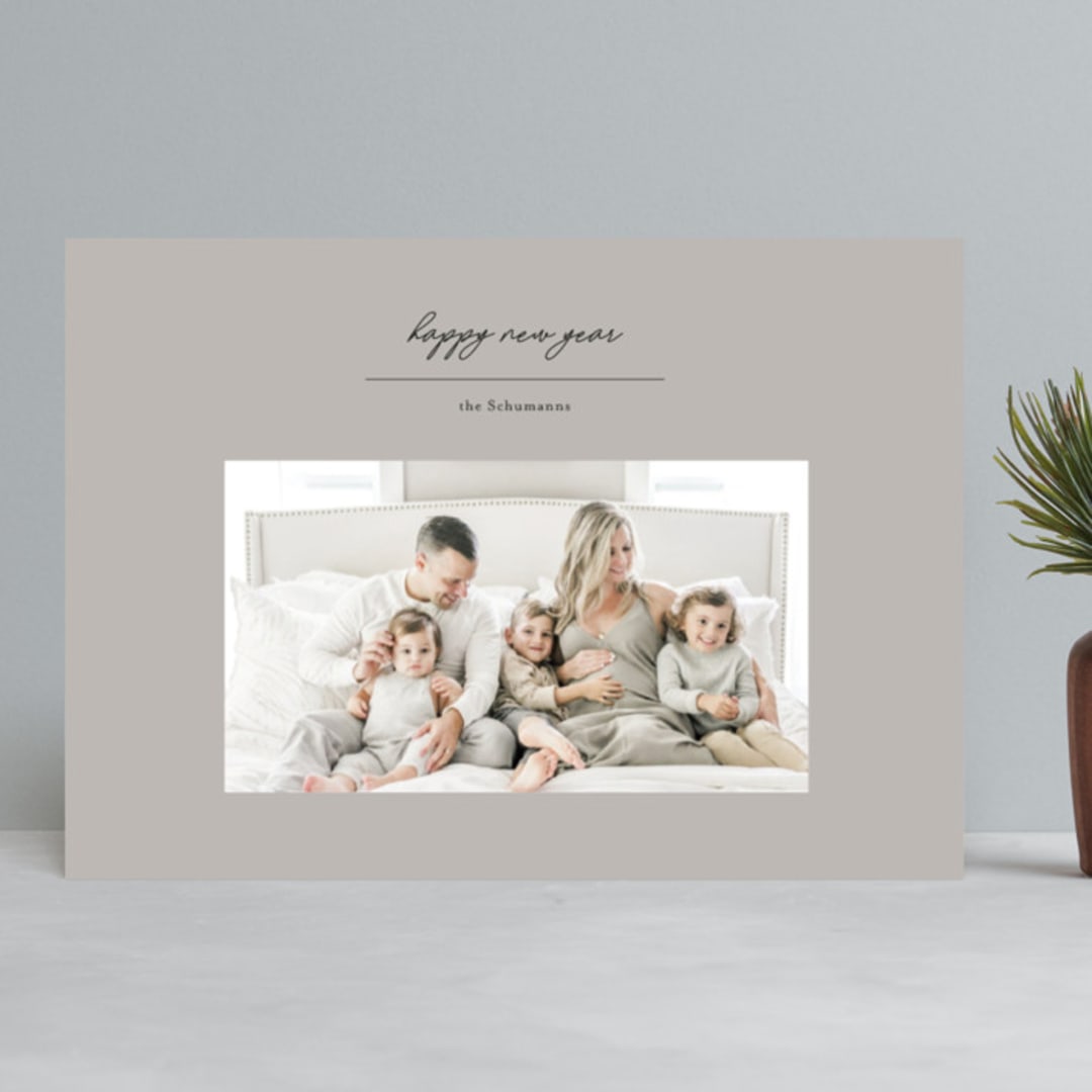 "Classic Neutral" - Retired Holiday Cards in Taupe by Wendy Chung - Front