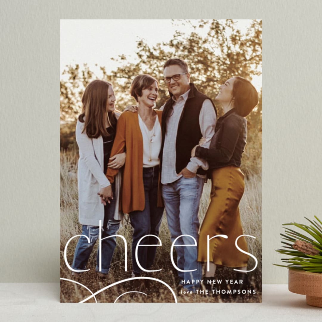 "Still Feeling Joyful" - Retired Holiday Cards in Linen by Robert and Stella - Front