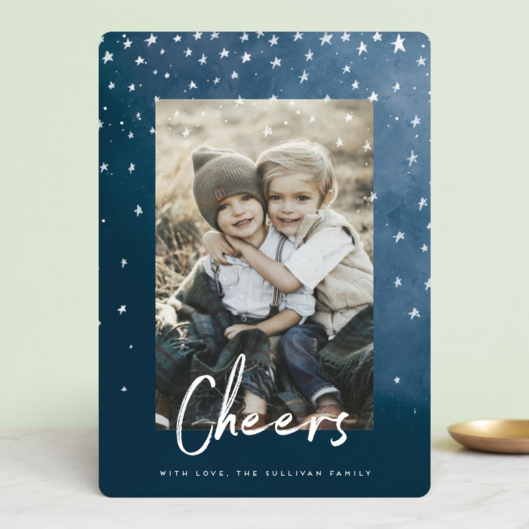 "Starry Night Holiday" - Retired Holiday Cards in Moonlit by Maria Hilas-Louie - Front