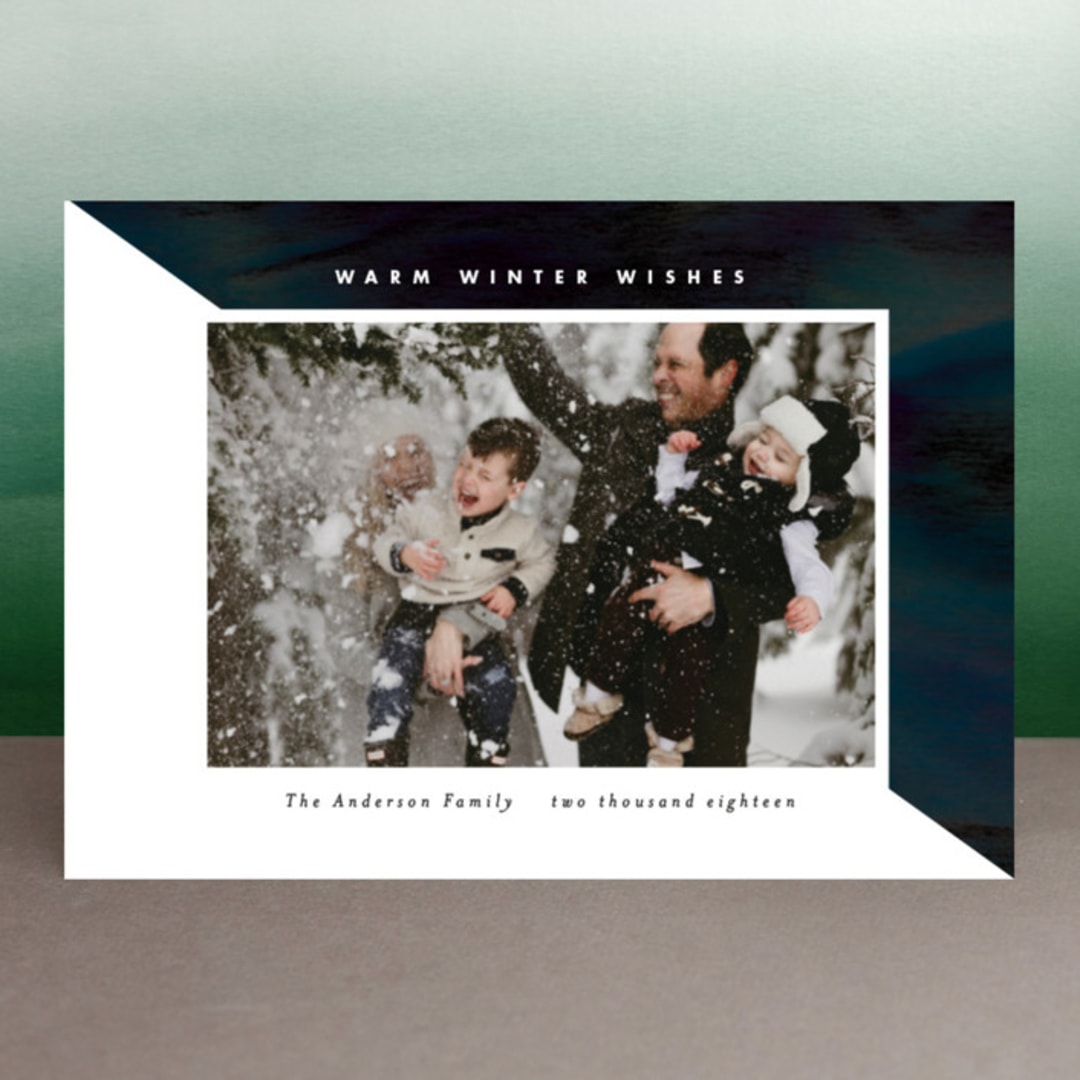"Winter Wishes" - Retired Holiday Cards in Midnight by Lea Velasquez - Front