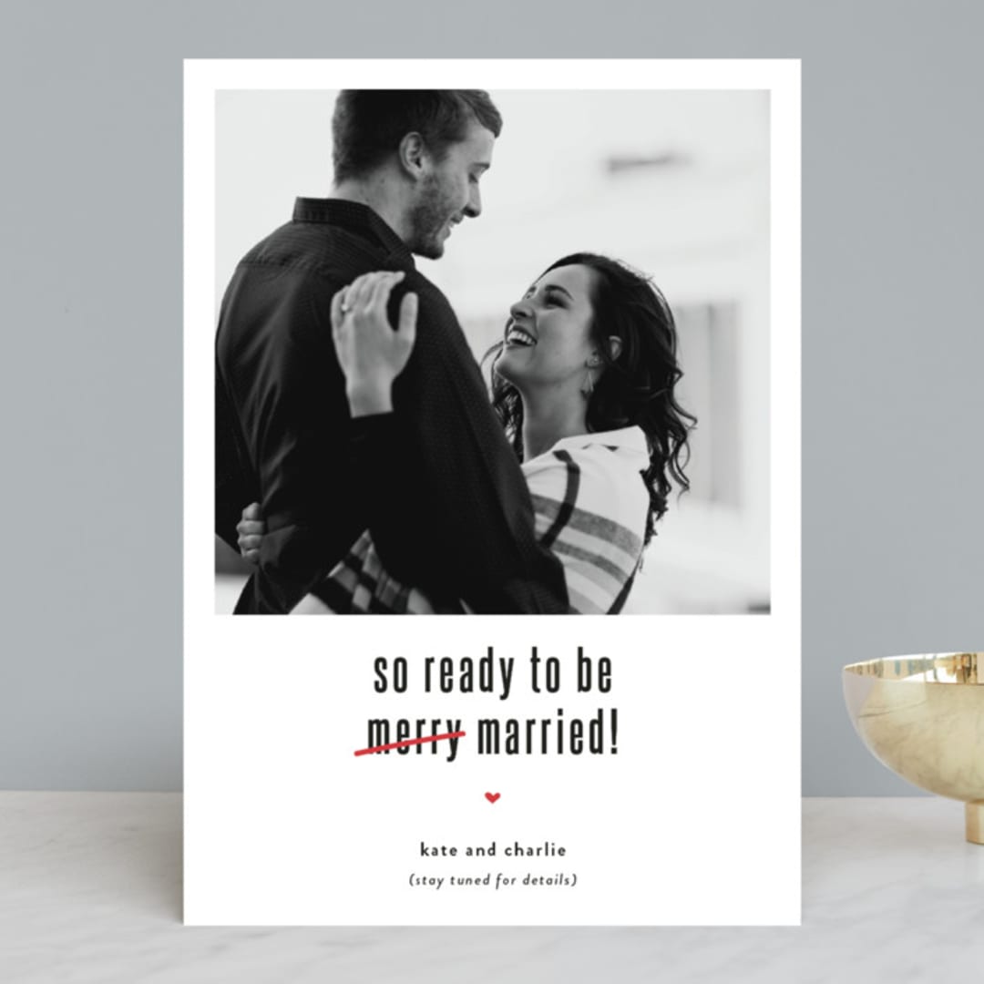"Be Married" - Retired Holiday Cards in Snow by Susan Brown - Front