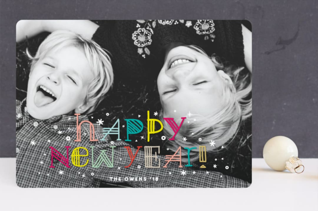 "Colorful Happy Everything" - Retired Holiday Cards in Rainbow by fatfatin - Front