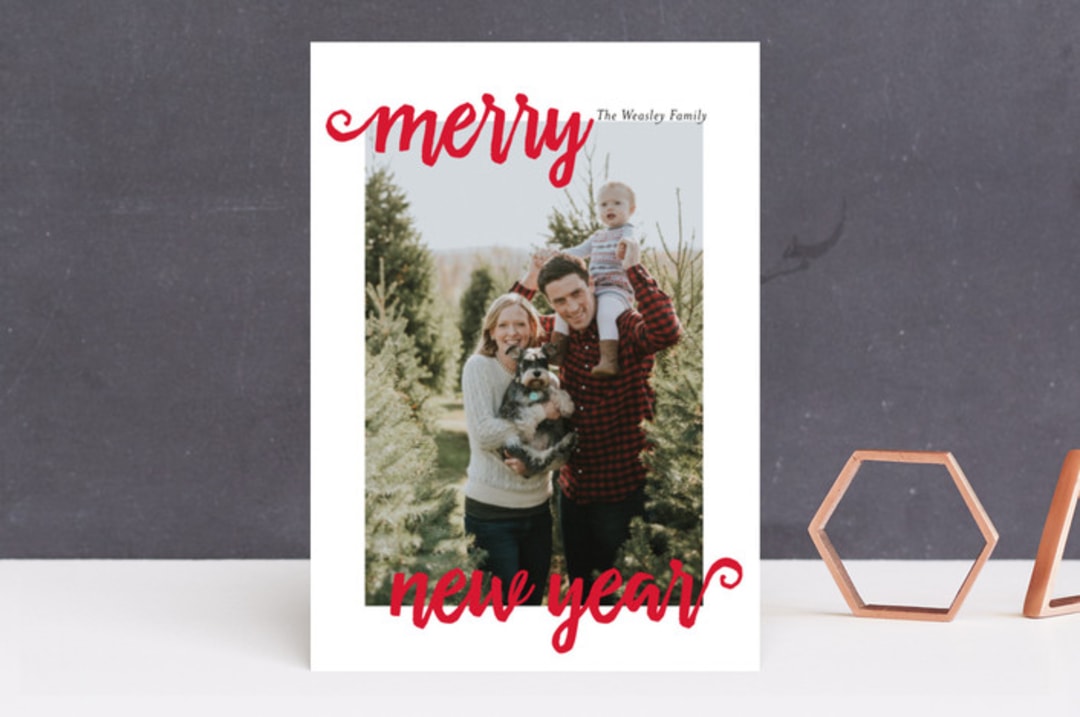 "Christmas Merry" - Retired Holiday Cards in Scarlett by chica design - Front