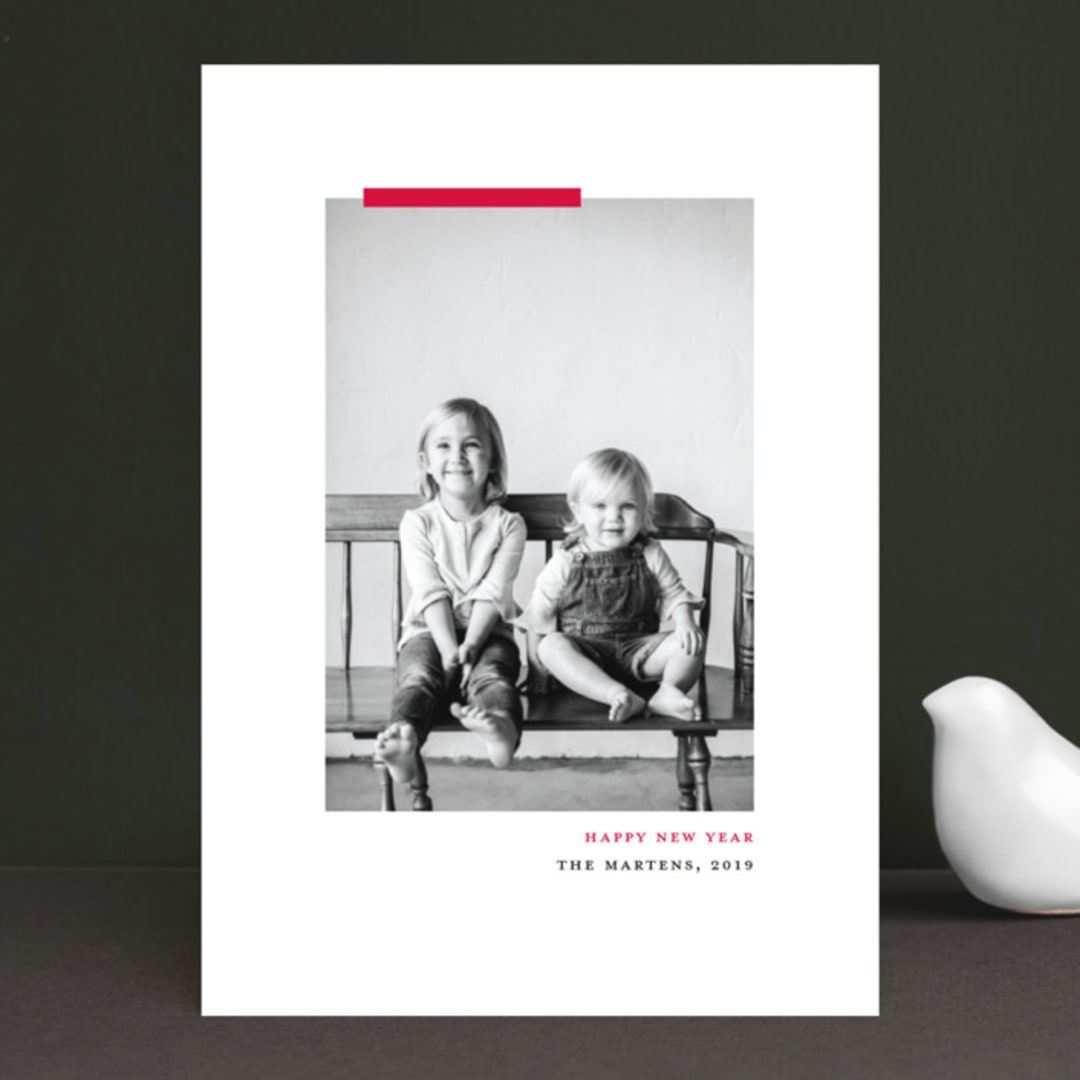 "enkel" - Retired Holiday Cards in Berry by Julee London - Front