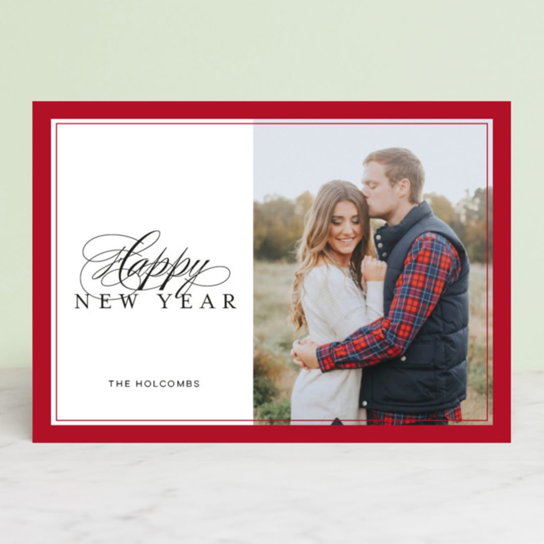 "Sweet Tradition" - Retired Holiday Cards in Poinsettia by Jessica Williams - Front