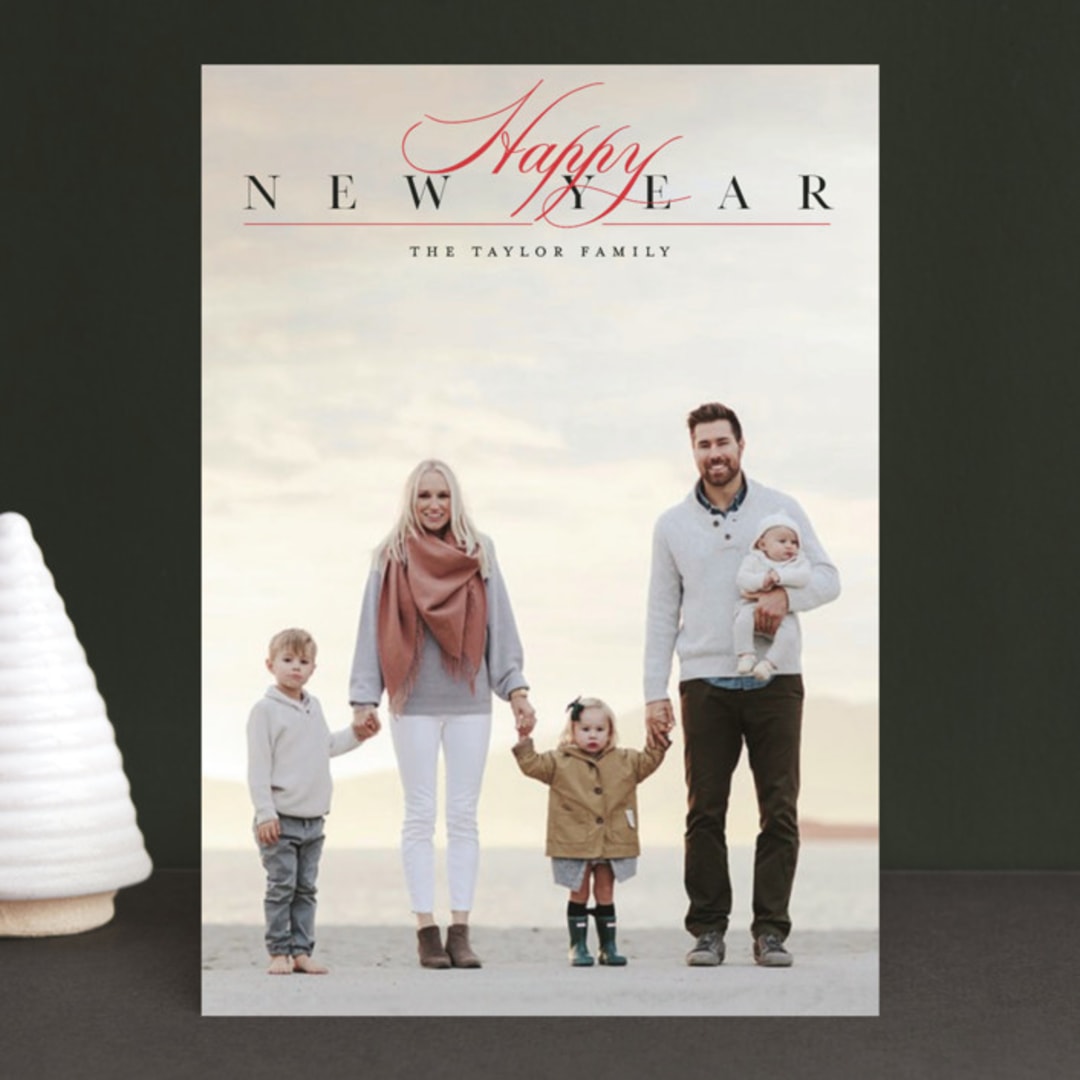 "Time Honored" - Retired Holiday Cards in Currant by Jennifer Lew - Front