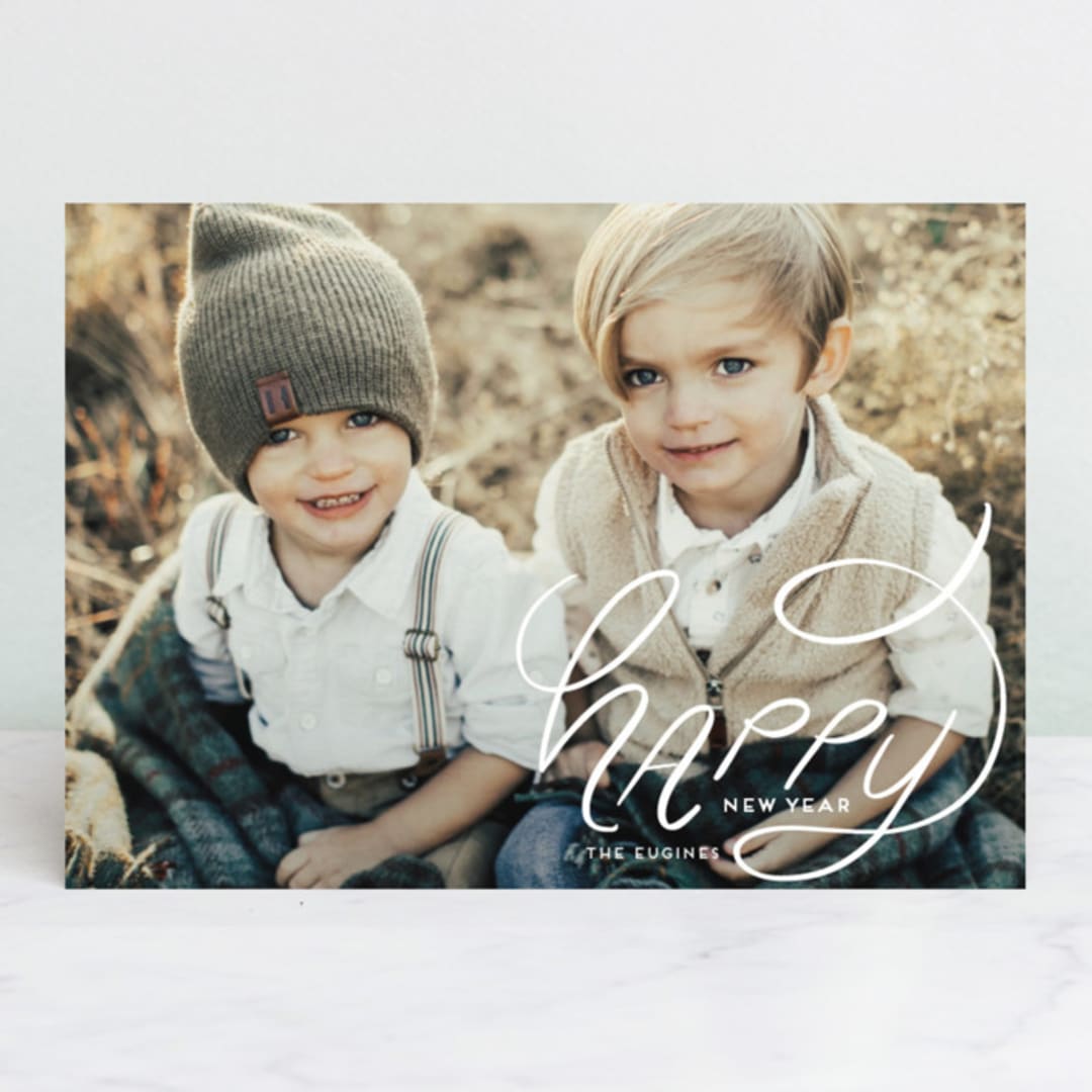 "A Big Happy" - Retired Holiday Cards in Snow by Kaydi Bishop - Front
