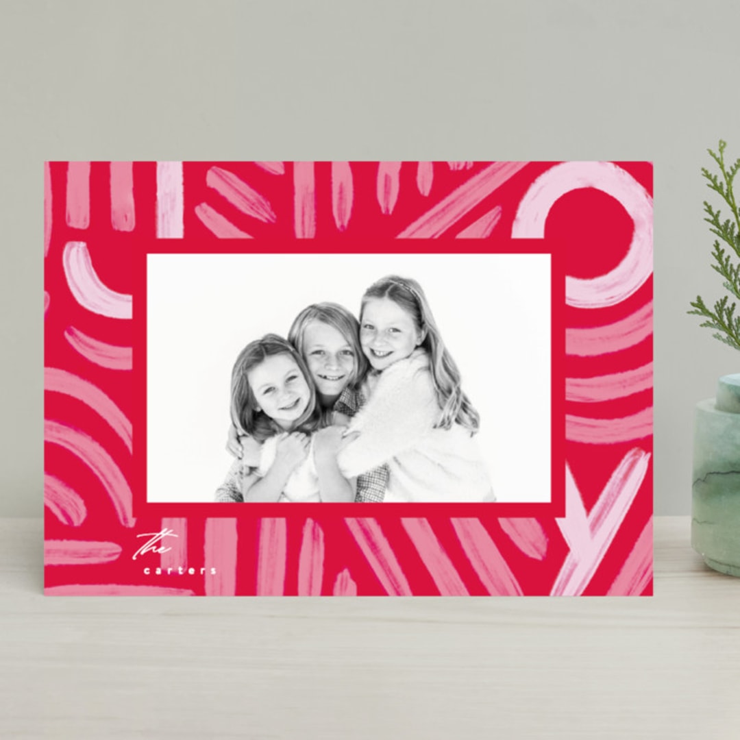 "finding joy" - Retired Holiday Cards in Candy Cane by Creo Study - Front