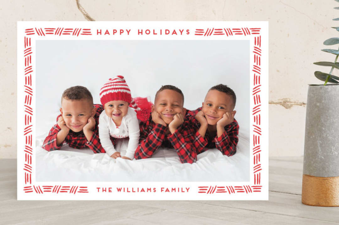 "Happiest Frame" - Retired Holiday Cards in Ruby by Julie Murray - Front