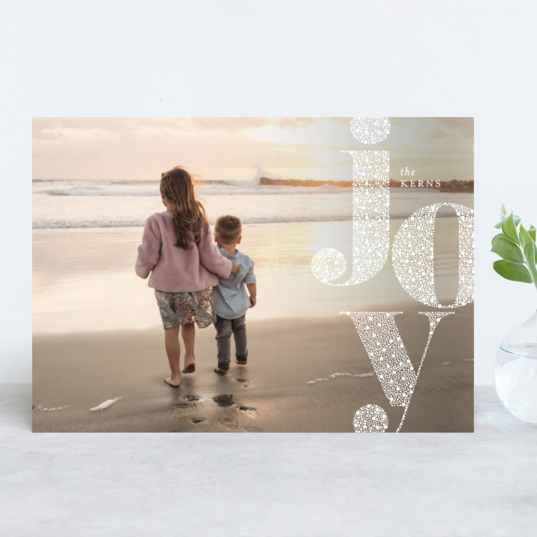 "Side of Joy" - Retired Holiday Cards in Linen by Erin Deegan - Front