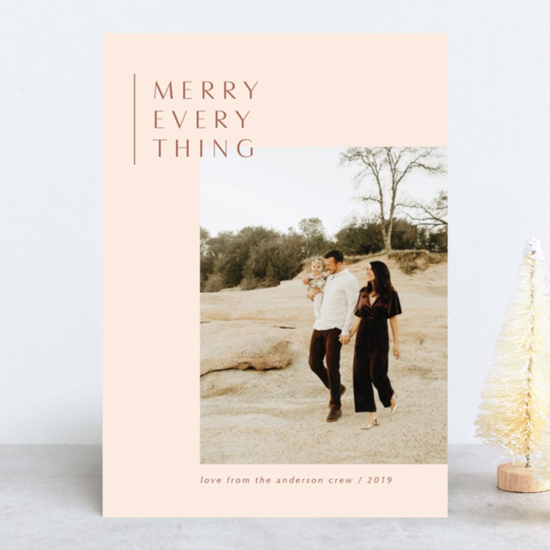 "Happy Type" - Retired Holiday Cards in Earth by ASQ Studio - Front